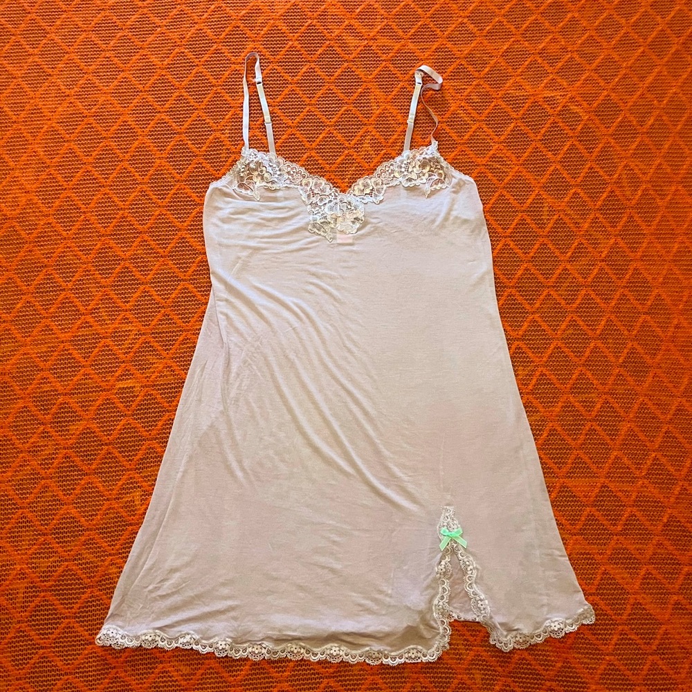 Lilac Modal Lace-Trimmed Slip